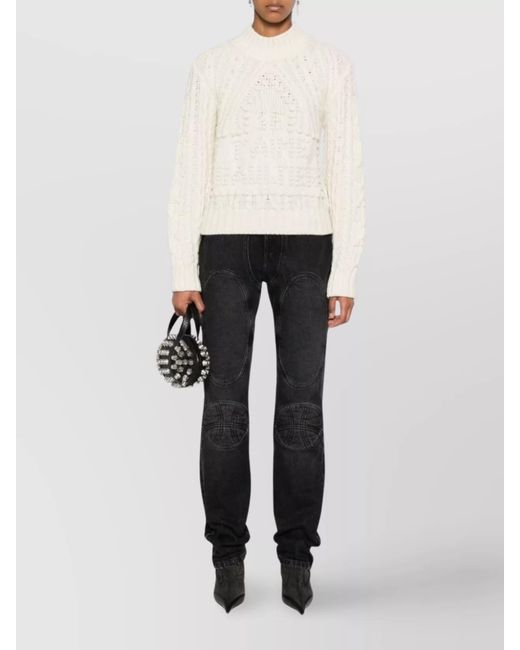 Jean Paul Gaultier Black Denim Padded Straight-Leg Trousers
