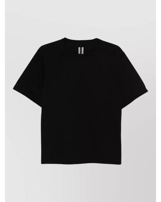 Rick Owens Black Crew Neck Short Sleeve T-Shirt