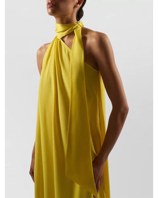 ‎Taller Marmo Yellow One-Shoulder Maxi Dress