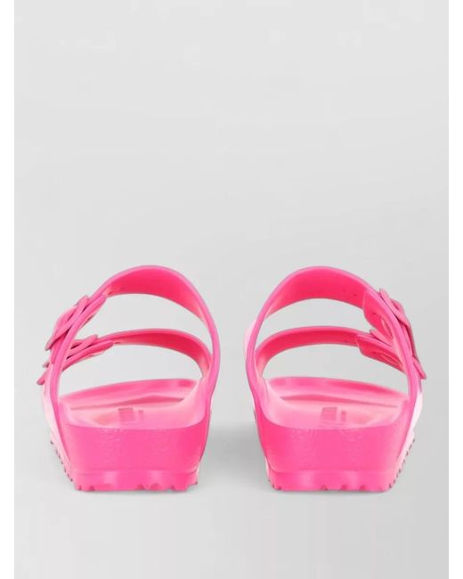 Birkenstock Pink Flat Sole Sandals Open Toe Design