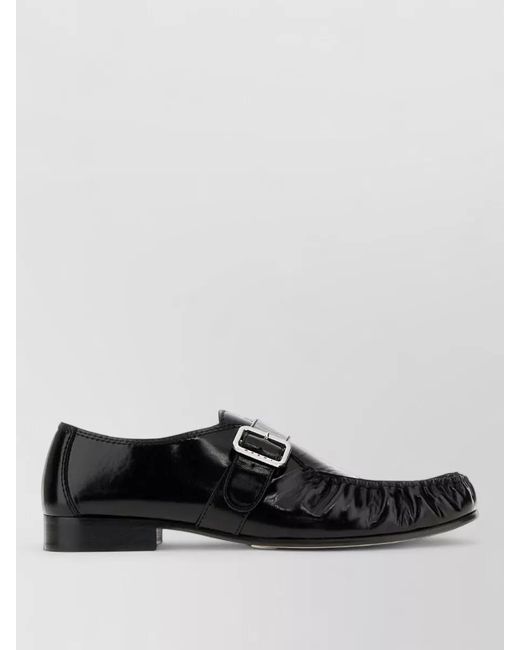 Marni Black Leather Monk Shoes for men
