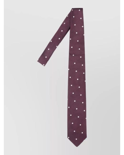 Lardini Purple Polka Dot Tie Adjustable Length Smooth Texture for men