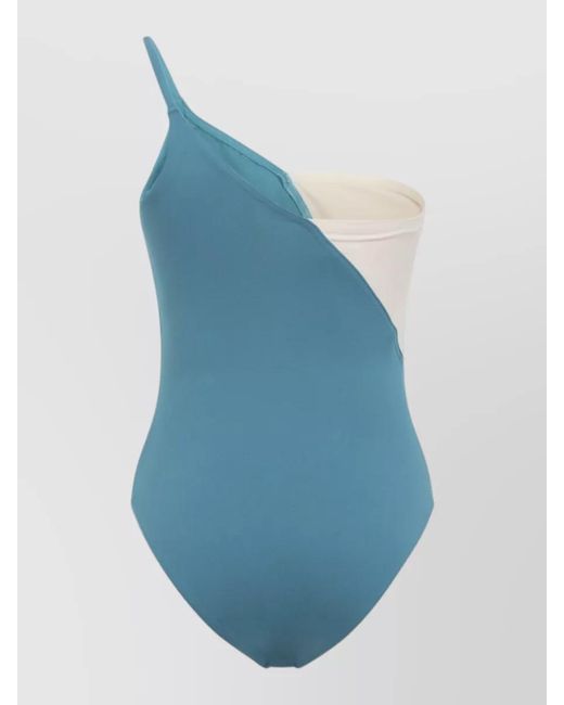 Eres Blue Asymmetric One-Shoulder One-Piece Swimsuit