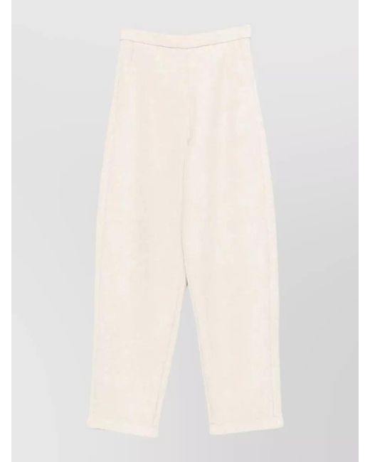 Max Mara Natural High Waist Lounge Trousers Wide Leg