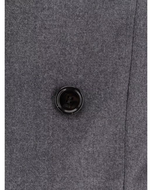 AMI Blue Virgin Wool Double-Breasted Blazer for men