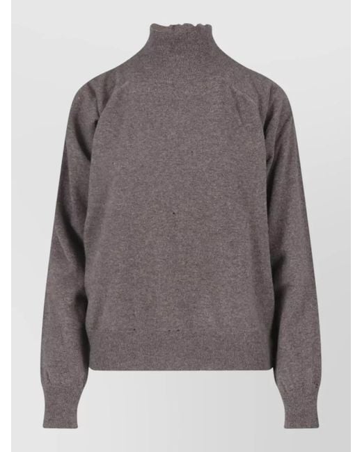 Maison Margiela Gray Wool Crewneck Sweatshirt
