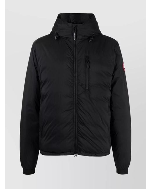 Canada Goose Black Down Hooded Puffer Jacket for men