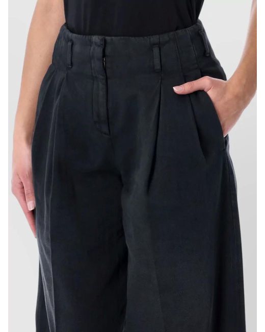 Golden Goose Deluxe Brand Black Denim Wide-Leg Trousers