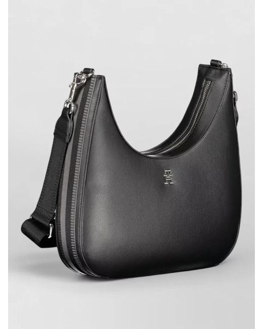 Tommy Hilfiger Black Half-Moon Shoulder Bag
