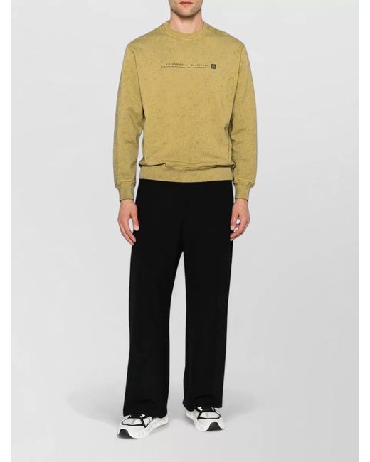C P Company Natural Crew Neck Sweatshirt Long Sleeve Ribbed Edges for men