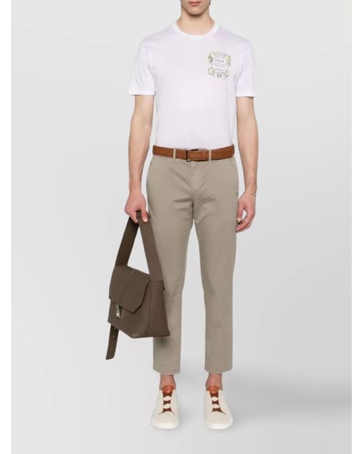Paul & Shark White Capri Embroidery X-Soft Jersey T-Shirt for men