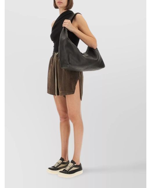 Rick Owens Natural Velvet Short Shorts