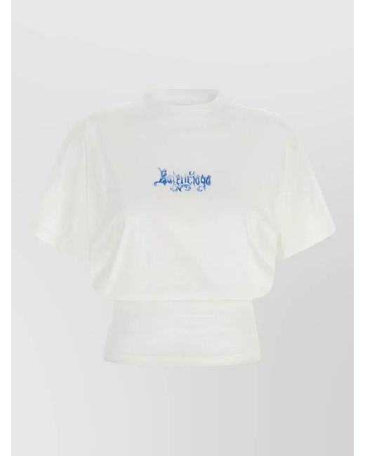 Balenciaga White Cotton T-Shirt