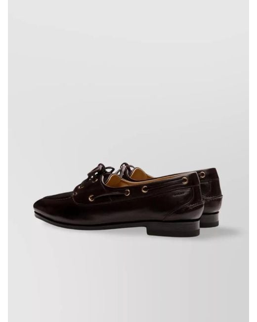 Bally Brown Buffalo Leather Pathy Moccasin Loafers
