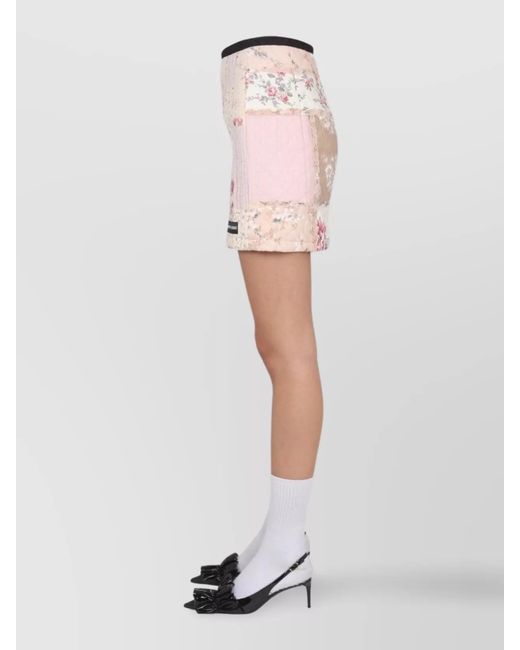 MARINE SERRE White Quilted Mini Skirt