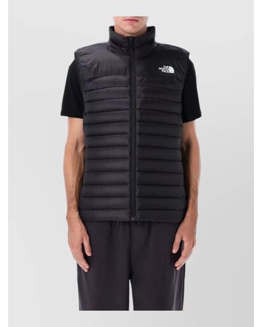 The North Face Blue Quilted Nylon High-Collar Vest for men