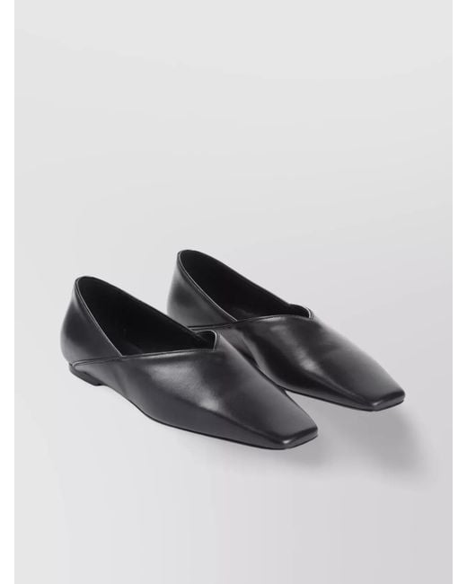 Totême  White Leather Ballerina Flats