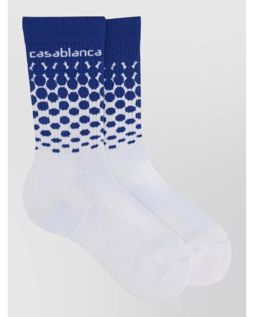 Casablanca Blue Logo Socks