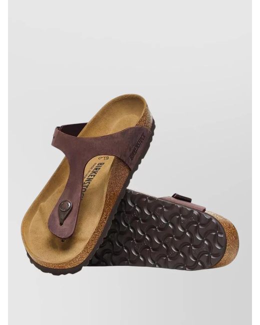 Birkenstock Brown Gizeh Open Toe Slip On Sandals