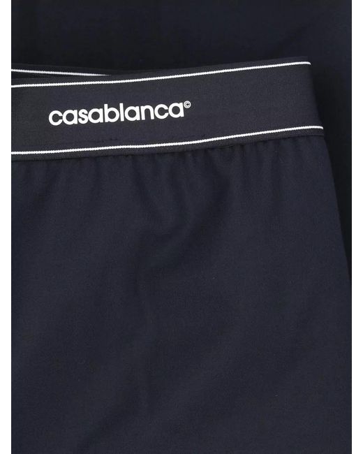 Casablanca Blue Straight Cut Beach Shorts Side Pockets for men