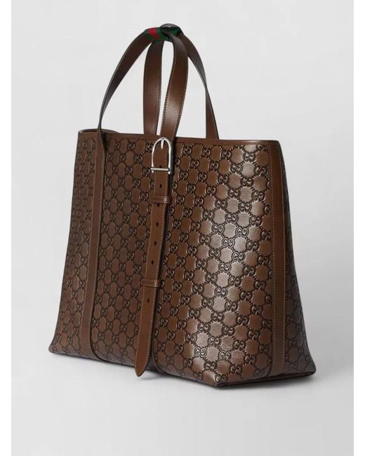 Gucci Brown Leather Briefcase for men