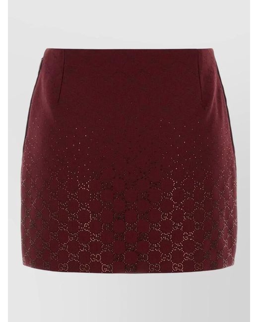 Gucci Purple Gg Mini Skirt