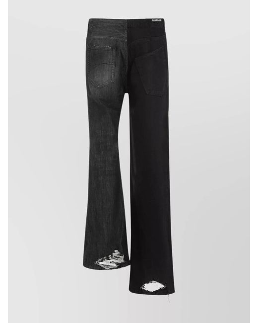 Balenciaga Black Cotton Wide-Leg Denim Jeans for men