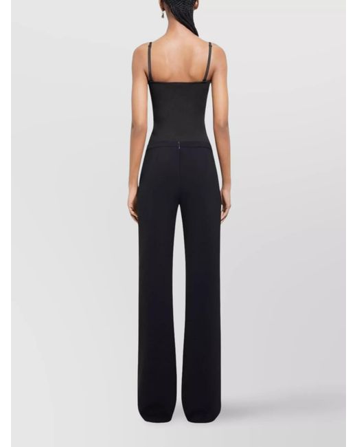 Courreges Blue Mid-Rise Straight-Leg Long Trousers