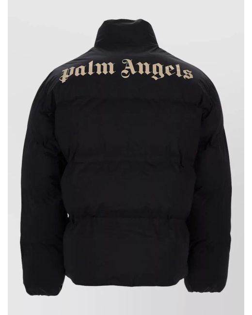 Palm Angels Black Down Padded Jacket for men