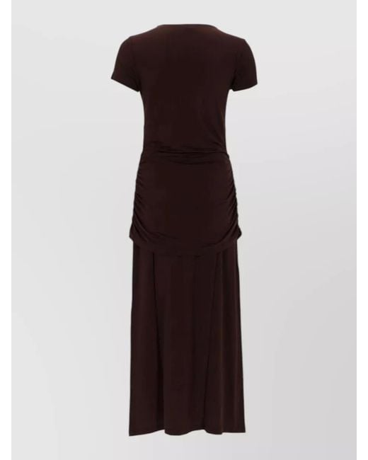 Baum und Pferdgarten Purple Jule Dress Round Neck Ruched Design