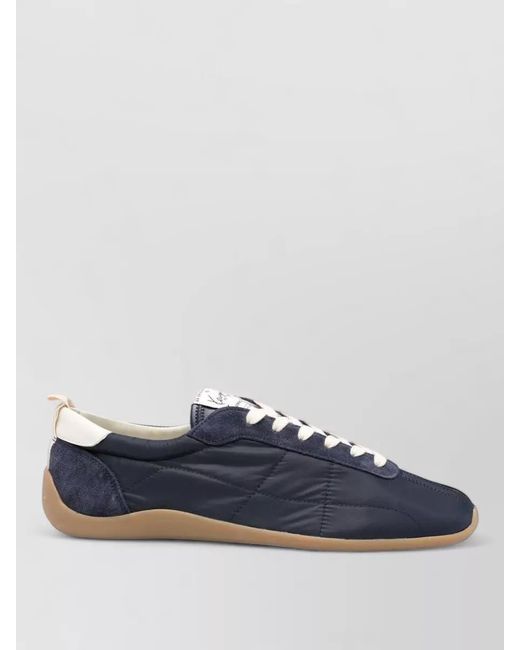 KENZO Blue Low Sneakers Contrast Heel Tab Quilted Texture for men