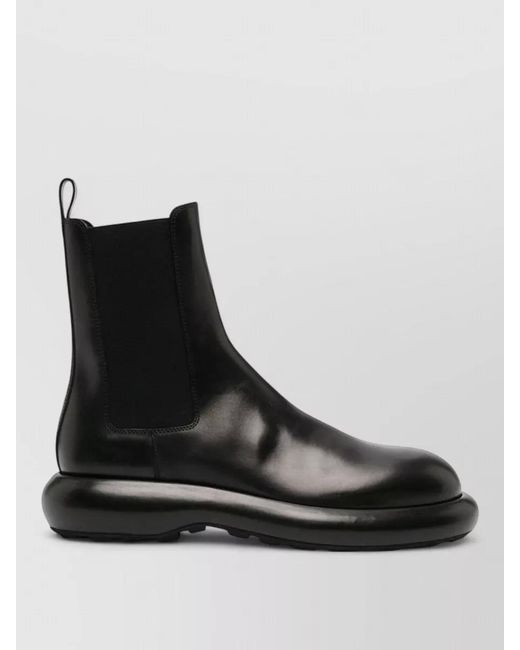 Jil Sander Black Boot Ankle Style Chunky Sole Elastic Panels for men
