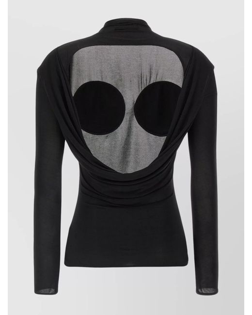 Jean Paul Gaultier Black Backless Jersey Top