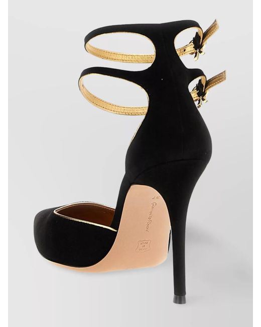 Gianvito Rossi Metallic Suede Leather Pumps