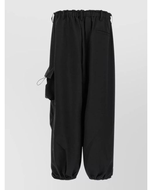 Y-3 Black Pants Cargo Pocket D Ring Detail for men