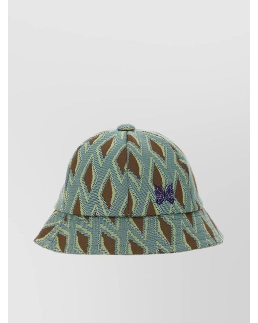 Needles Green Printed Bucket Hat for men