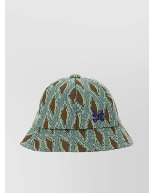Needles Green Printed Bucket Hat for men