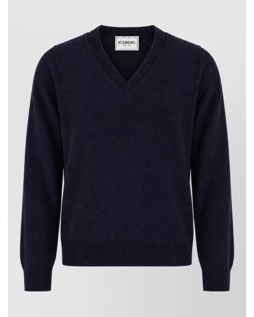Iceberg Blue Cashmere Wool Sweatshirt