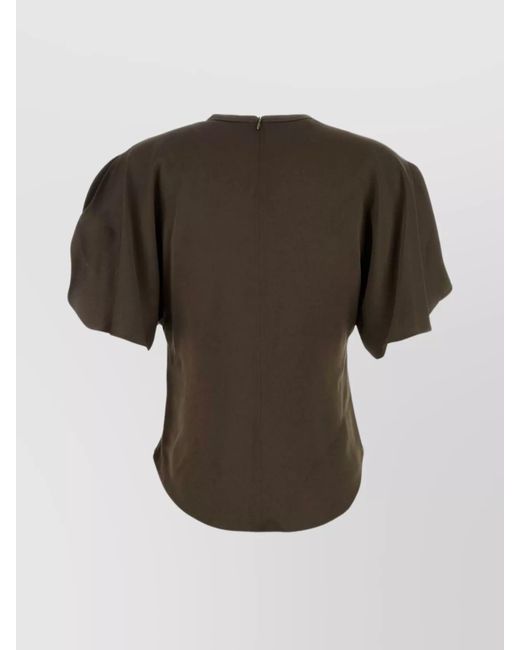 Isabel Marant Multicolor Satin Flutter-Sleeve Blouse