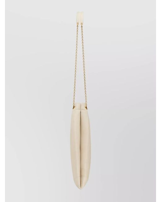 Saint Laurent White Jamie Pochon Leather Shoulder Bag