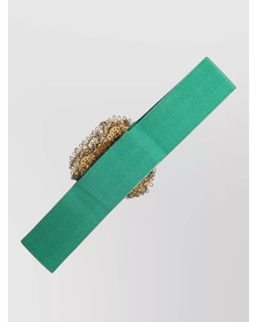 Dolce & Gabbana Green Heart Embellished Belt