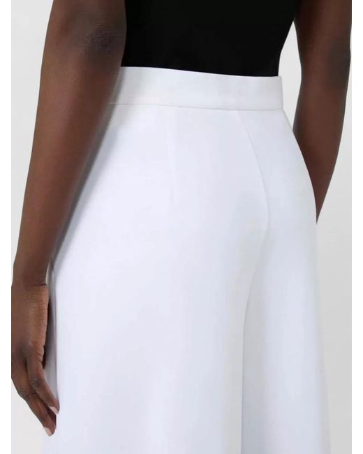 Max Mara White High-Rise Wide-Leg Trousers