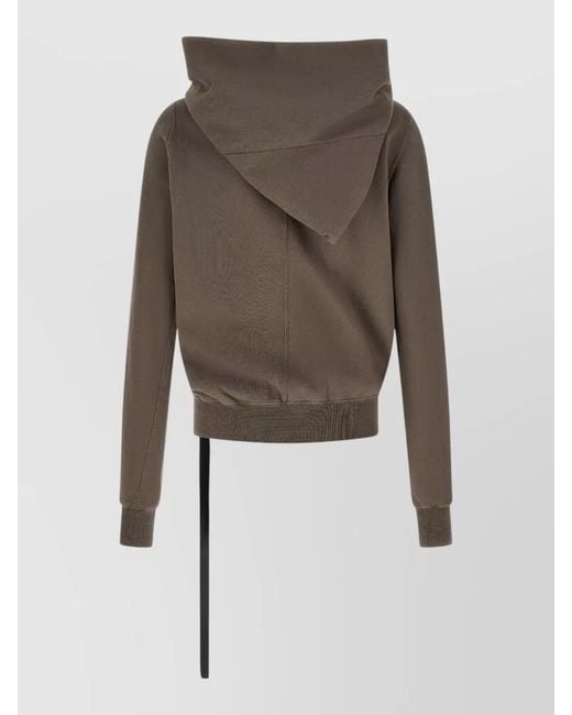 Rick Owens Gray Mountain Hooded Jacket Casual Long Sleeves for men