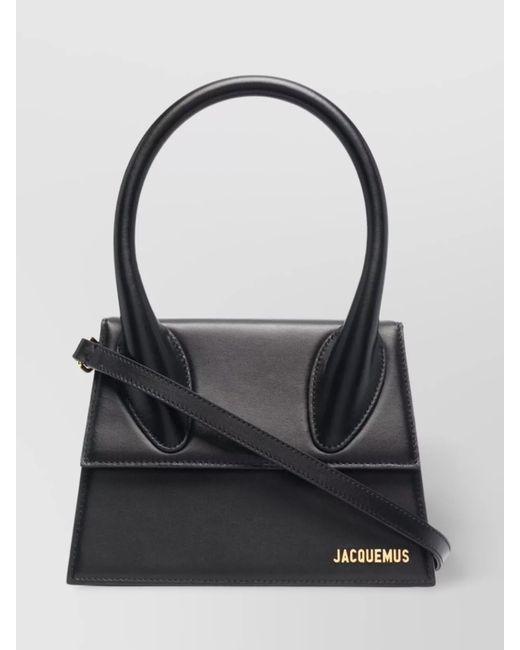 Jacquemus Black Structured Top Handle Shoulder Bag