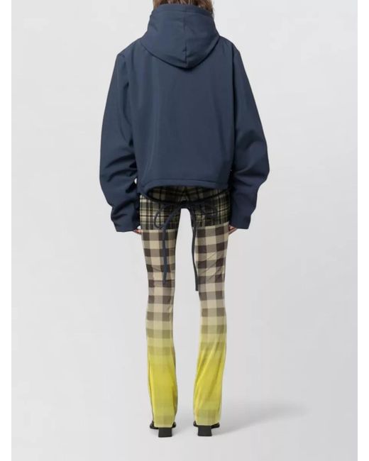 OTTOLINGER Blue Hooded Jacket Drawstring Hem Flap Pockets