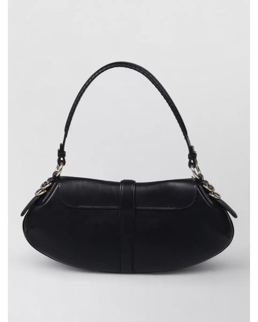 Ganni Black Kat Leather Shoulder Bag