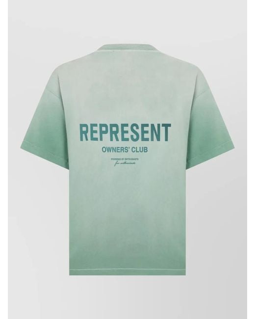 Represent Green Ombre Logo T Shirt Loose Fit for men