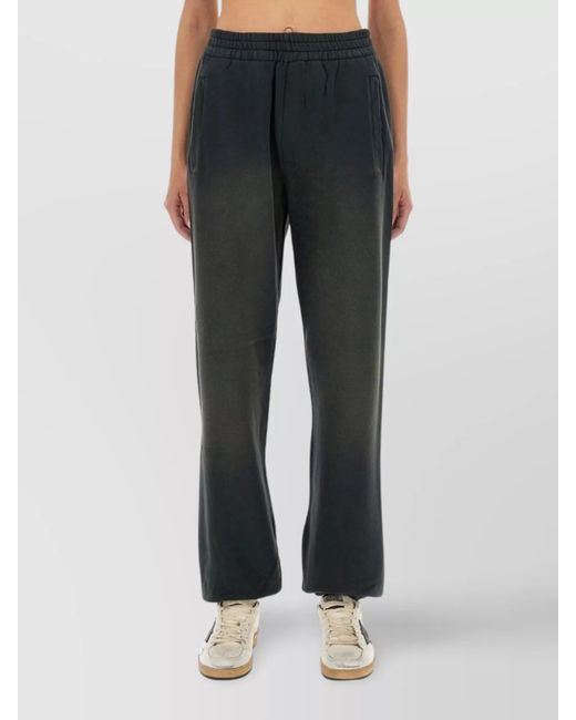 Golden Goose Deluxe Brand Blue Cotton Logo-Embroidered Track Pants