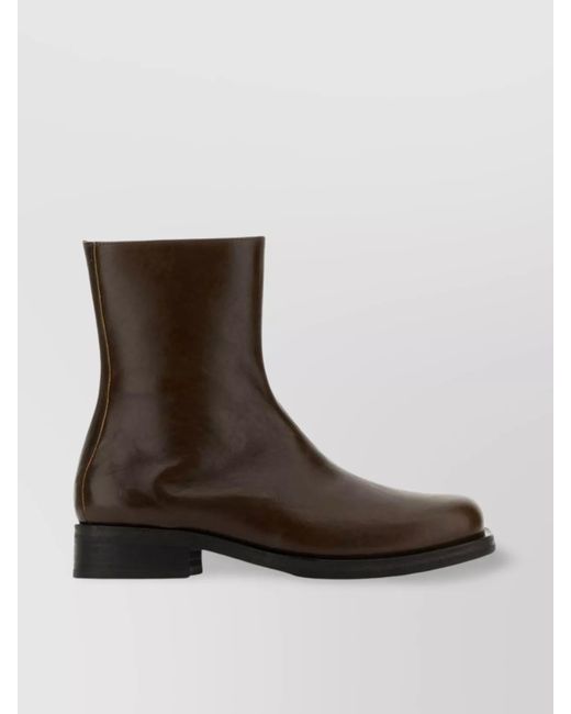 Our Legacy Brown Leather Camion Ankle Boots for men