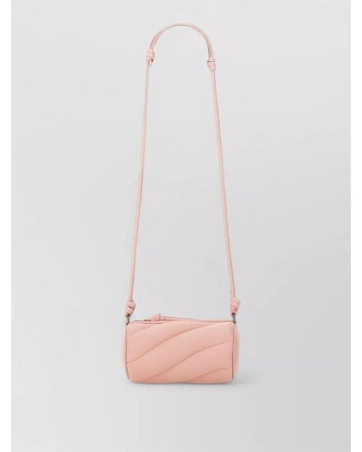 Fiorucci White Mella Micro Cylinder Crossbody Quilted Bag